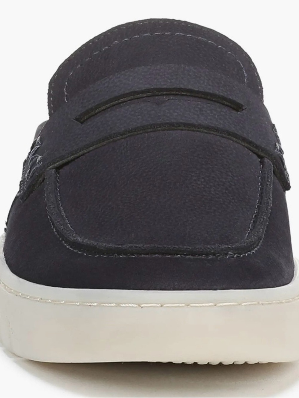 NWOB Vionic Uptown Penny Suede Loafer Mule in Navy Blazer - Picture 2 of 6